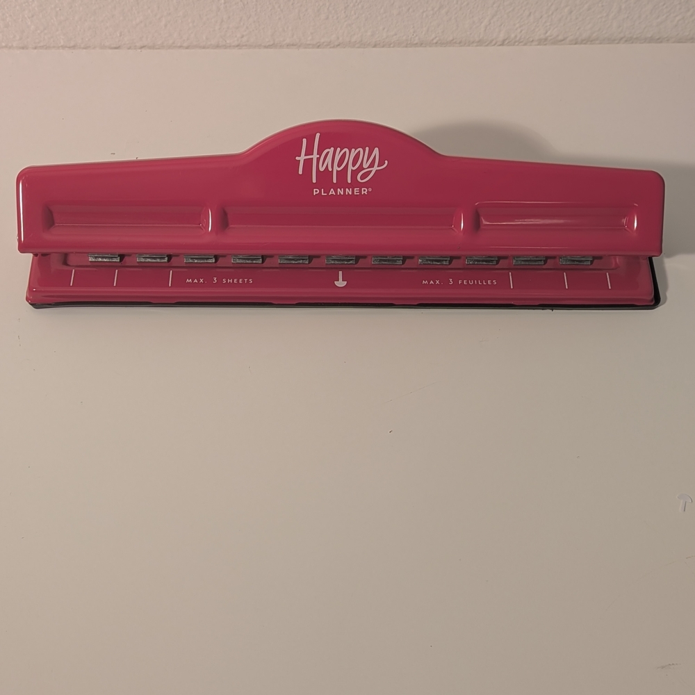 Pink Happy Planner Hole Punch